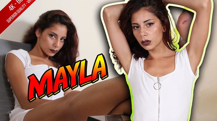 Stunning Mayla Smokes A Cigar In A White Short Dress As She Shows Off Her Bare Legs Mayla VRFootFetish vr porn video