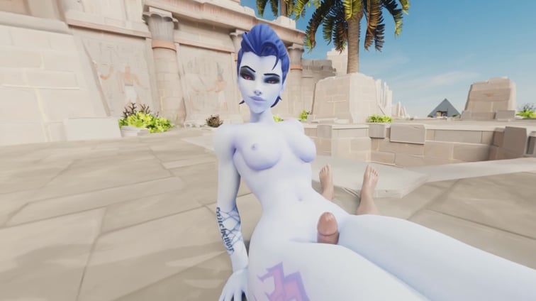 Widowmaker - Teasing thighjob (A XXX Parody) Widowmaker RapidBananaCannon vr porn video
