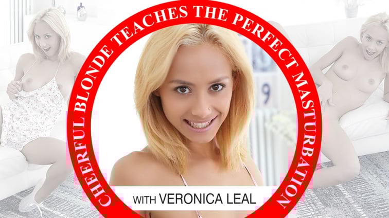 Cheerful Blonde Teaches The Perfect Masturbation Veronica Leal TmwVRnet vr porn video