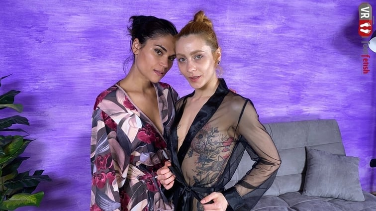 Sexy Chiara And Stella Massage Each Other's Feet With Oil Chiara, Stella VRFootFetish vr porn video