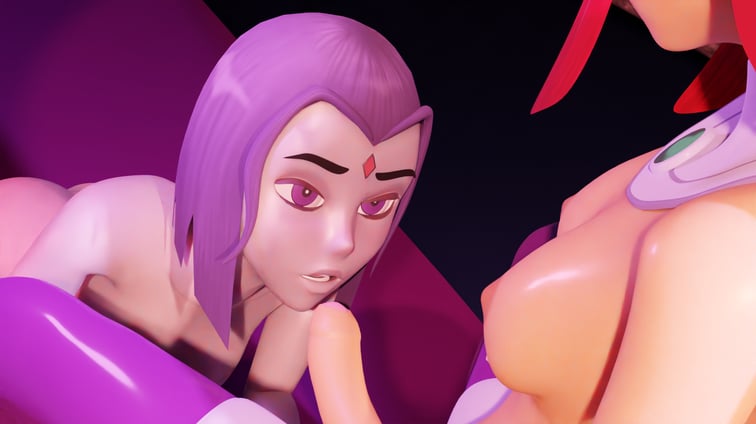 Starfuta x Raven BJ POV (A XXX Parody) starfire, raven VRAnimeTed vr porn video