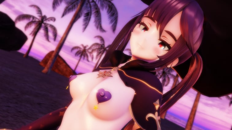 Genshin Impact - Mona beach Sunset Ride (A XXX Parody) Mona Lewd FRAGGY vr porn video