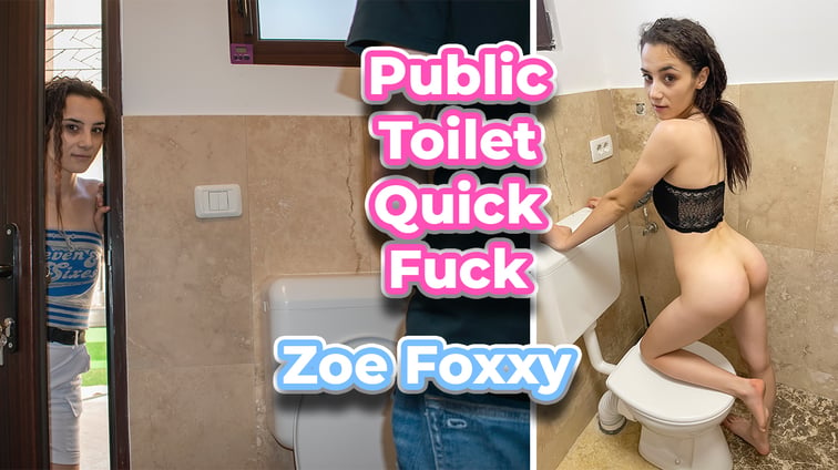 Zoe Foxxy - Brunette teen quick fuck in public toilet Zoe Foxxy VRStars vr porn video