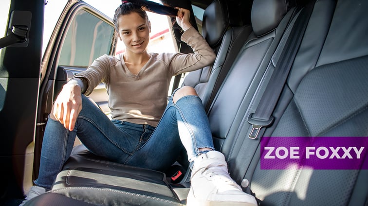 Zoe Foxxy - Brunette teen backseat fucking Zoe Foxxy VRStars vr porn video