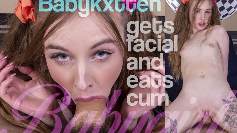 Gets Facial And Eats Cum Baby Kitten perVRt vr porn video