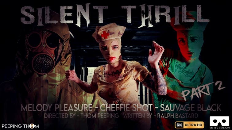 Silent Thrill VR Part 02 Melody Pleasure, Sauvage Black Peeping Thom vr porn video