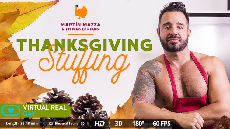 [Gay] Thanksgiving stuffing Martín Mazza, Stefano Lombardi VirtualRealGay vr porn video