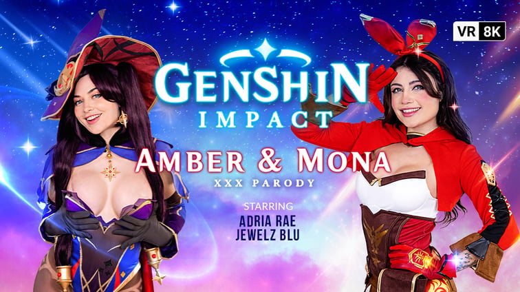 Genshin Impact: Amber & Mona (A XXX Parody) Adria Rae, Jewelz Blu VR Conk vr porn video