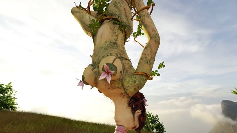 Arkham Knight - Poison Ivy Spinning Blowjob while Hanging from a Tree (A XXX Parody) Poison Ivy VReal_18K vr porn video