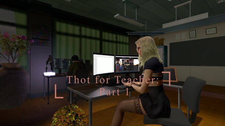 Thot for Teacher Part 1 (with inner thot dialogue)  Raging Simian vr porn video