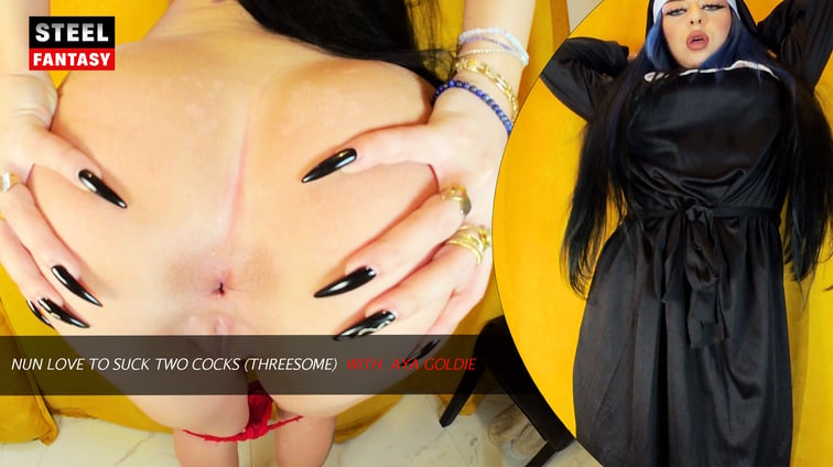 Nun Love To Suck Two Cocks (THREESOME) With Aya Goldie Aya Goldie Stefan Steel Fantasy vr porn video