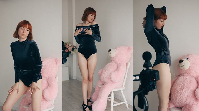 Emma Practicing Strip Dancing Lilly Mays Plushies TV vr porn video