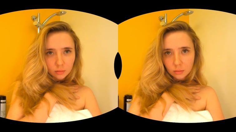 Showering With Shy Freckled Girl Amelie Bliss VR vr porn video