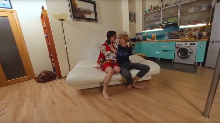 A Young Wife Decided To Make A Gift To Her Husband And Brought A Masseuse who did a good job of everything  VRXClouds vr porn video