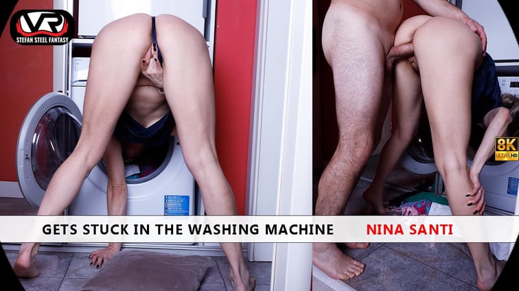 Gets Stuck in The Washing Machine Nina Santi Nina Santi Stefan Steel Fantasy vr porn video