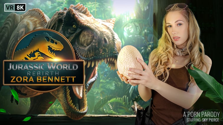 Jurassic World. Rebirth: Zora Bennett (A Porn Parody) Sky Pierce VR Conk vr porn video