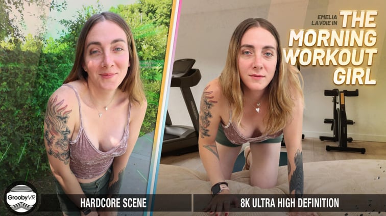 [Trans] The Morning Workout Girl Emelia Lavoie GroobyVR vr porn video