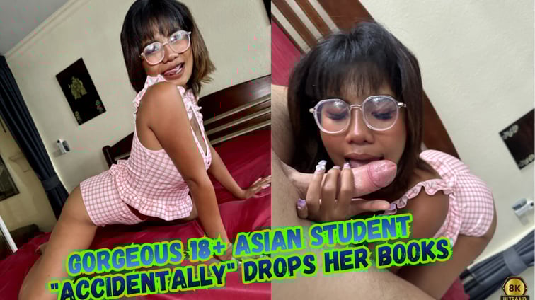 Gorgeous 18+ Asian Student “Accidentally” Drops Her Books… Then Funny Fuck & Massive Happy Ending Cumshot – You Won’t Believe How It Ends! Jenny Piba AsianSexVR vr porn video