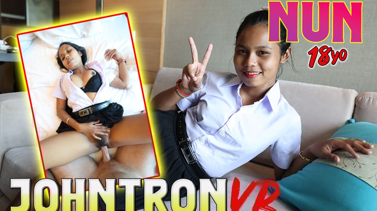 Super Cute Thai Student Needs Deep Creampie NUN JohnTronVR vr porn video