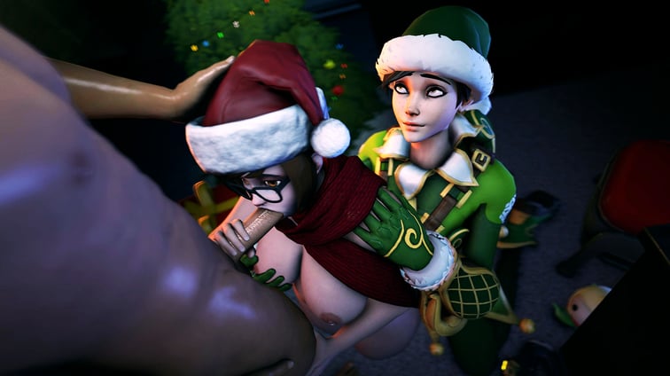 Overwatch - Mei's Favorite Candy Cane (A XXX Parody) Mei, Tracer DarkDreams vr porn video