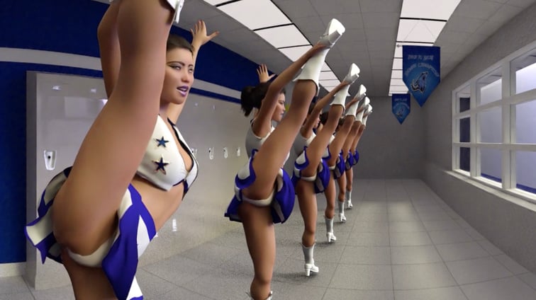 Cheerleader Experience (CGI Ray-Traced Clothed Routines)  SkinRays vr porn video