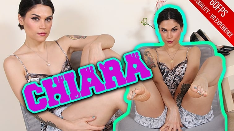 Sexy Chiara In Black And White Dress Shows Off Her Legs Chiara VRFootFetish vr porn video