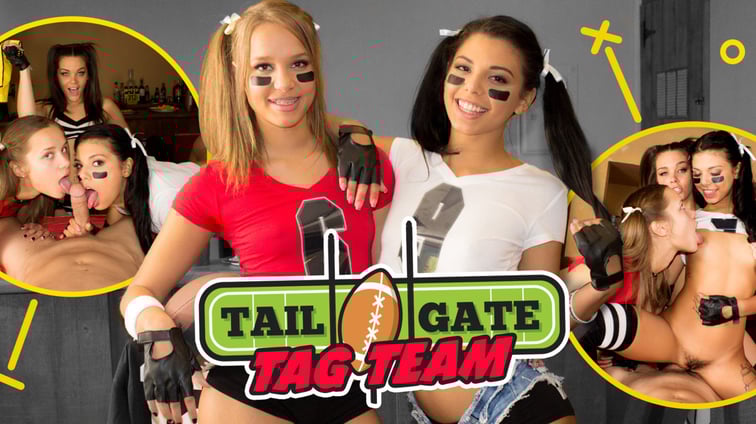 Tailgate Tag Team - Digitally Remastered Gina Valentina, Kimber Woods, Liza Rowe WANKZVR vr porn video