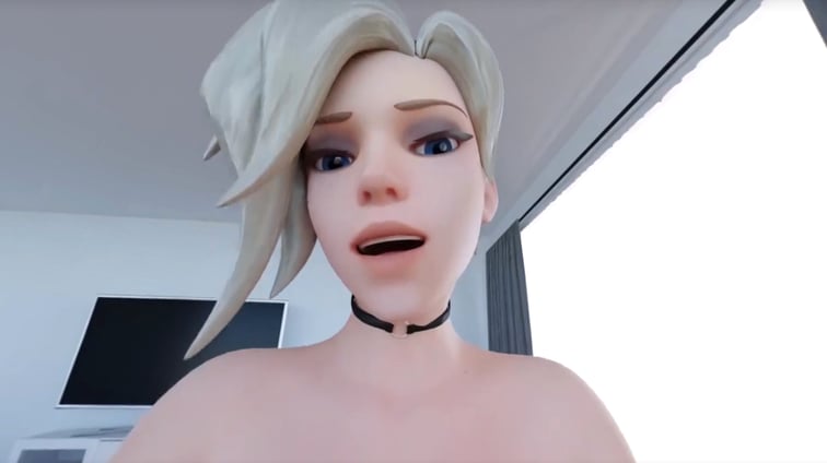 Mercy - On a couch (close up) (A XXX Parody) Mercy RapidBananaCannon vr porn video
