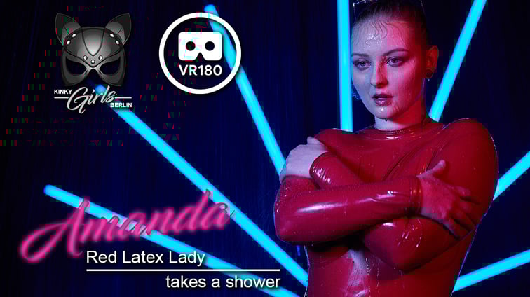 Red Latex Lady Takes A Shower Amanda KinkyGirlsBerlin KinkyGirlsBerlin vr porn video