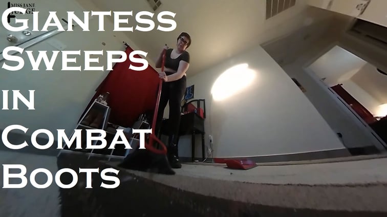 Giantess Sweeps in Combat Boots Unaware Giantess Jane Judge vr porn video