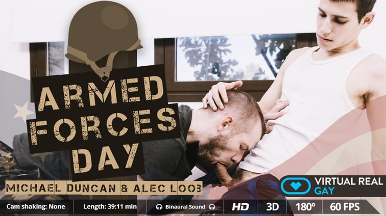 [Gay] Armed Forces Day Alec Loob, Michael Duncan VirtualRealGay vr porn video