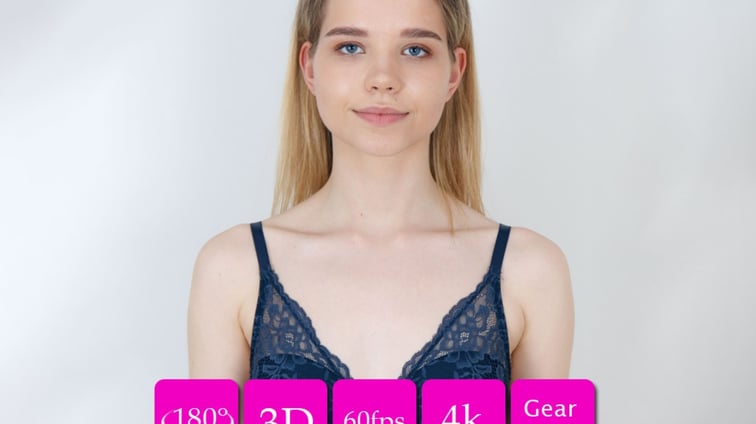 VR180 Juna Real 18yo Perfect Titties Teenager Poses Topless in Casting Juna FeelmeVR vr porn video