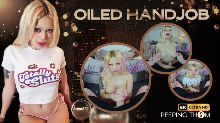 Oiled Handjob Angel Rae Doll Peeping Thom vr porn video