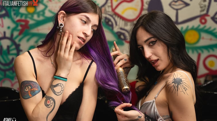 Beauty Salon ASMR Fantasies 2 Brisen LeStrange, Devil Violet ItalianFetishVR vr porn video