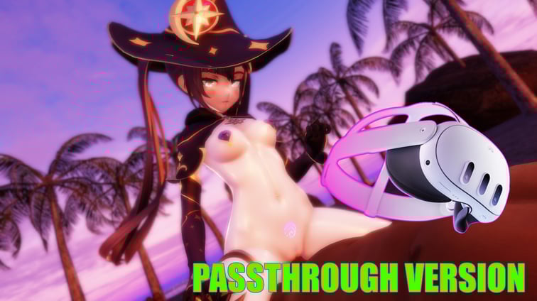 Genshin Impact - Mona Beach Riding - PassThrough (A XXX Parody) Mona Lewd FRAGGY vr porn video
