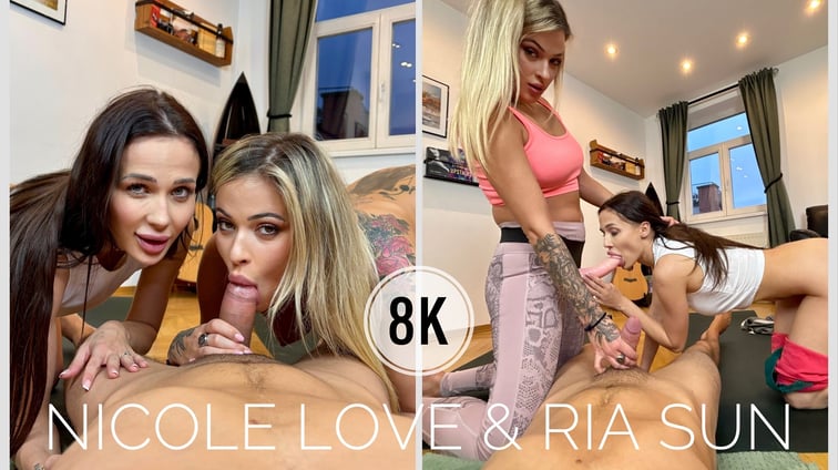 Sexy Workout With Nicola And Ria Nicole Love, Ria Sunn PS-Porn vr porn video