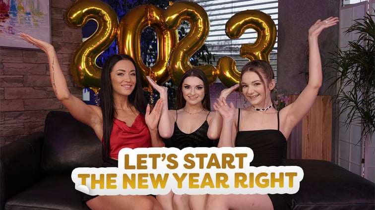 Let's Start the New Year Right Monika May, Purr Simona, Zuzu Sweet 18VR vr porn video