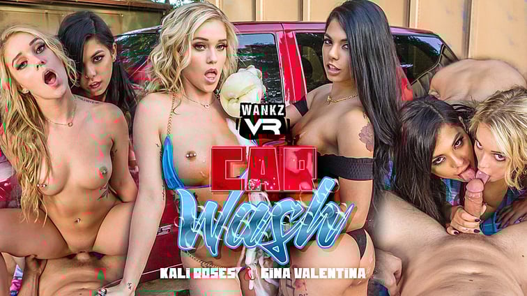 WankzVR Car Wash – Digitally Remastered Gina Valentina, Kali Roses WANKZVR vr porn video