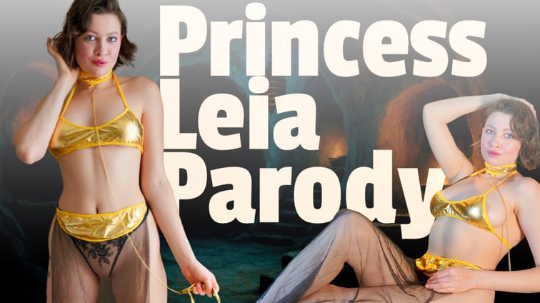 Star Wars Princess Leia Parody Cosplay Lucy Wilde Lucy Wilde Bliss VR vr porn video