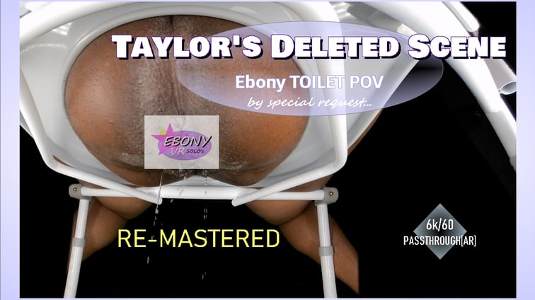 Taylor's Deleted Scene - Ebony Toilet POV [Remastered] [Passthrough] Taylor The Don Ebony VR Solos vr porn video
